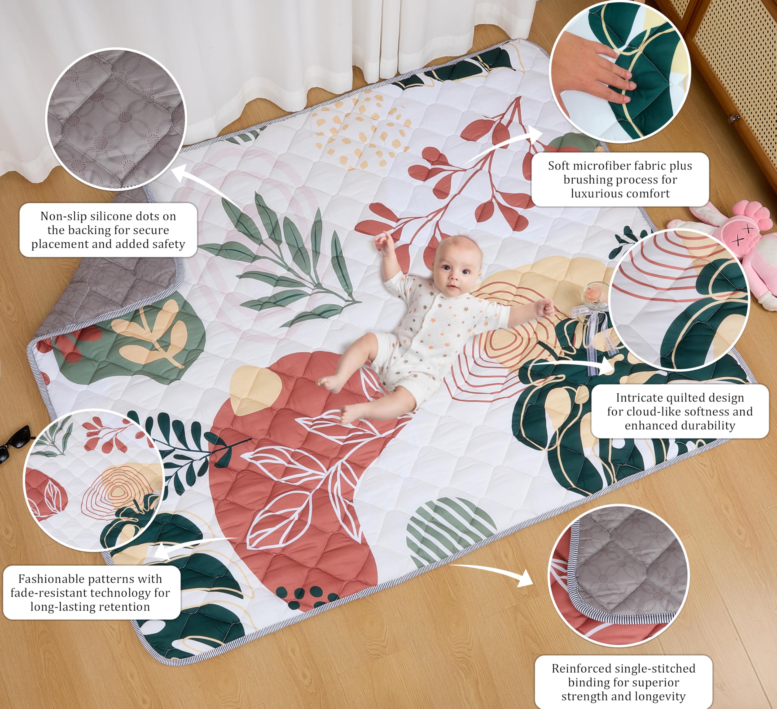 TADO MUSLIN machine washable surface stays fresh after messy play sessions.