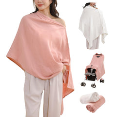 TADO MUSLIN nursing cover pink front view showing breathable privacy for feeding