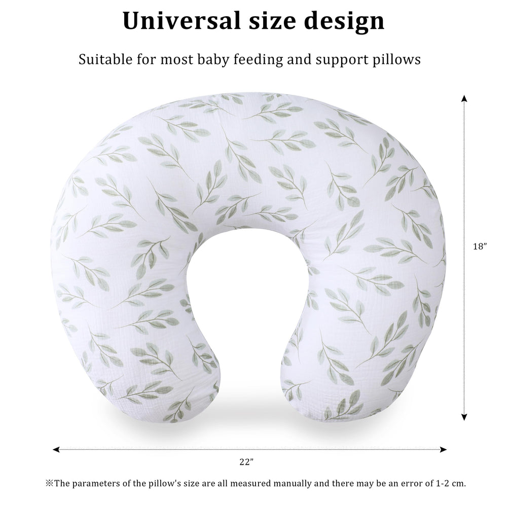 Close-up of hidden zipper on Tado Muslin nursing pillow cover for secure fit
