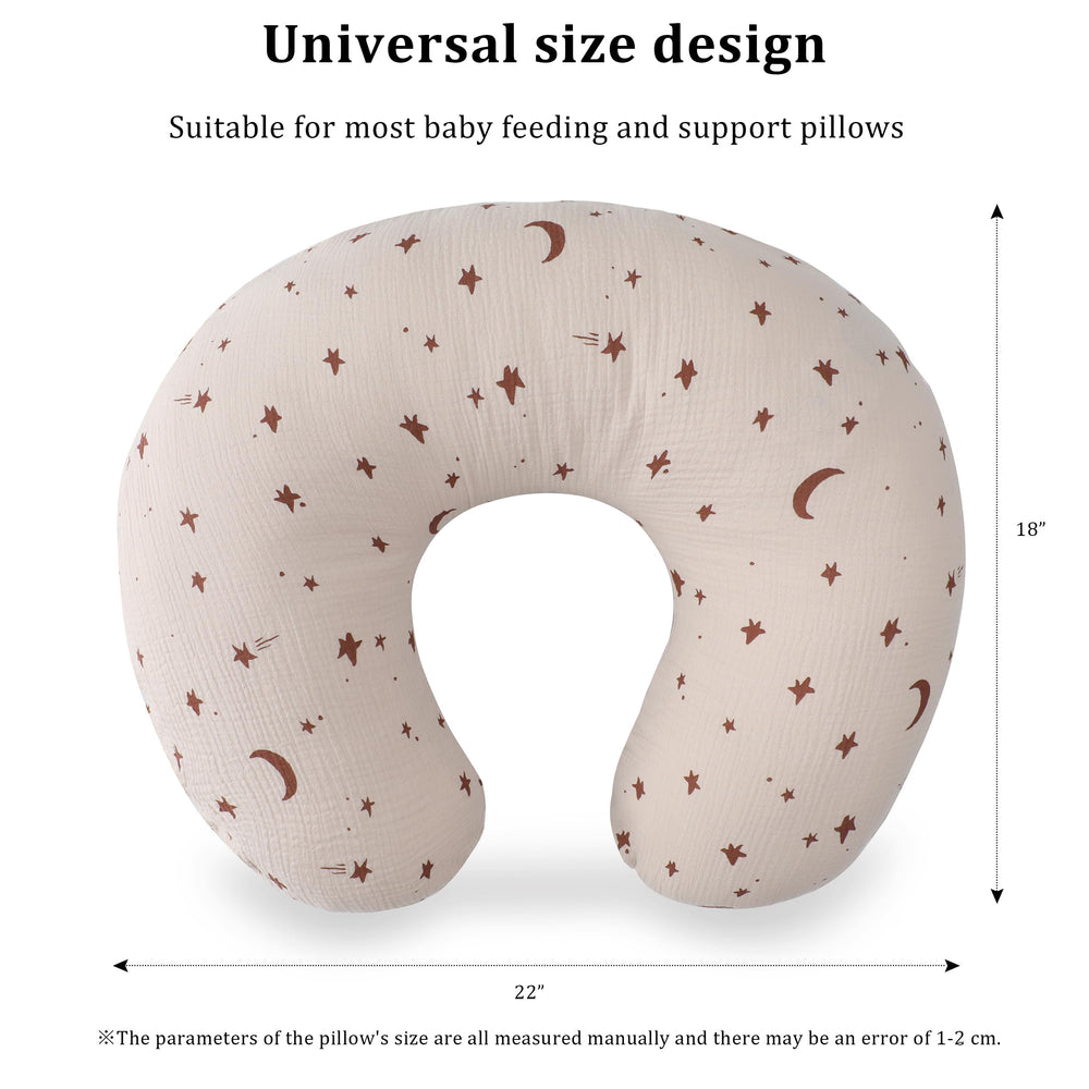 TADO MUSLIN nursing pillow cover Light Green shade complements linens.