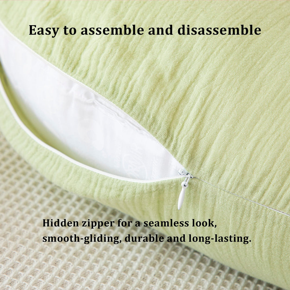 Tado Muslin nursing pillow cover universal fit for most U-shaped pillows