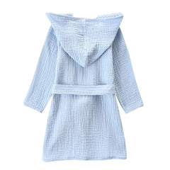 TADO MUSLIN organic cotton hooded bathrobe emphasizes softness and skin comfort