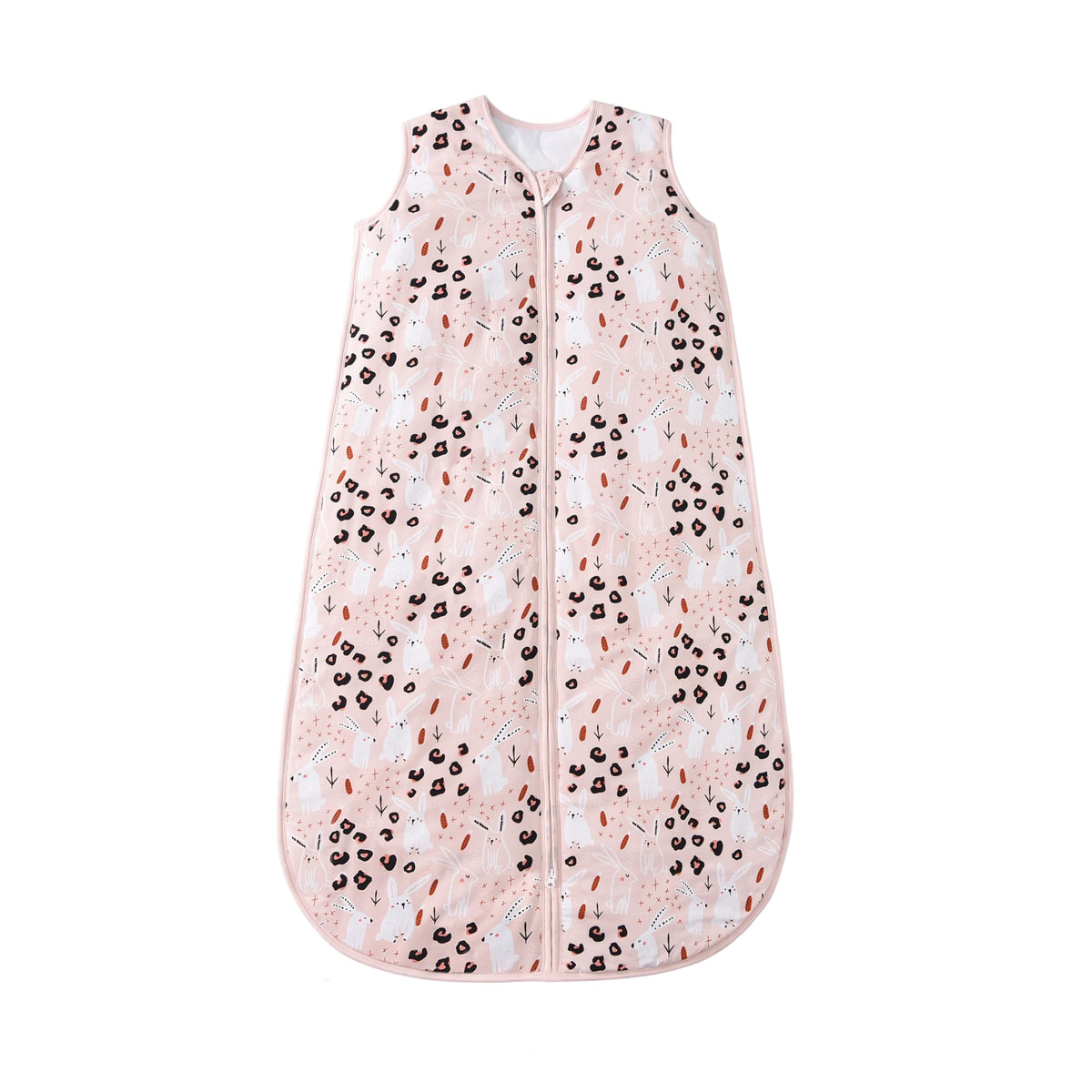 TADO MUSLIN pink bunny sleep sack front view for cozy bedtime comfort