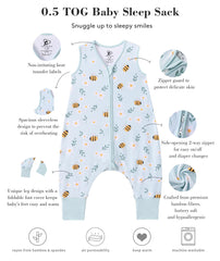 TADO MUSLIN quilted wearable blanket design provides cozy, secure coverage for babies.