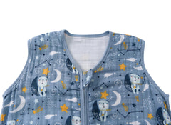 TADO MUSLIN baby sleep sack with 2-way zipper for easy, comfortable diaper changes.