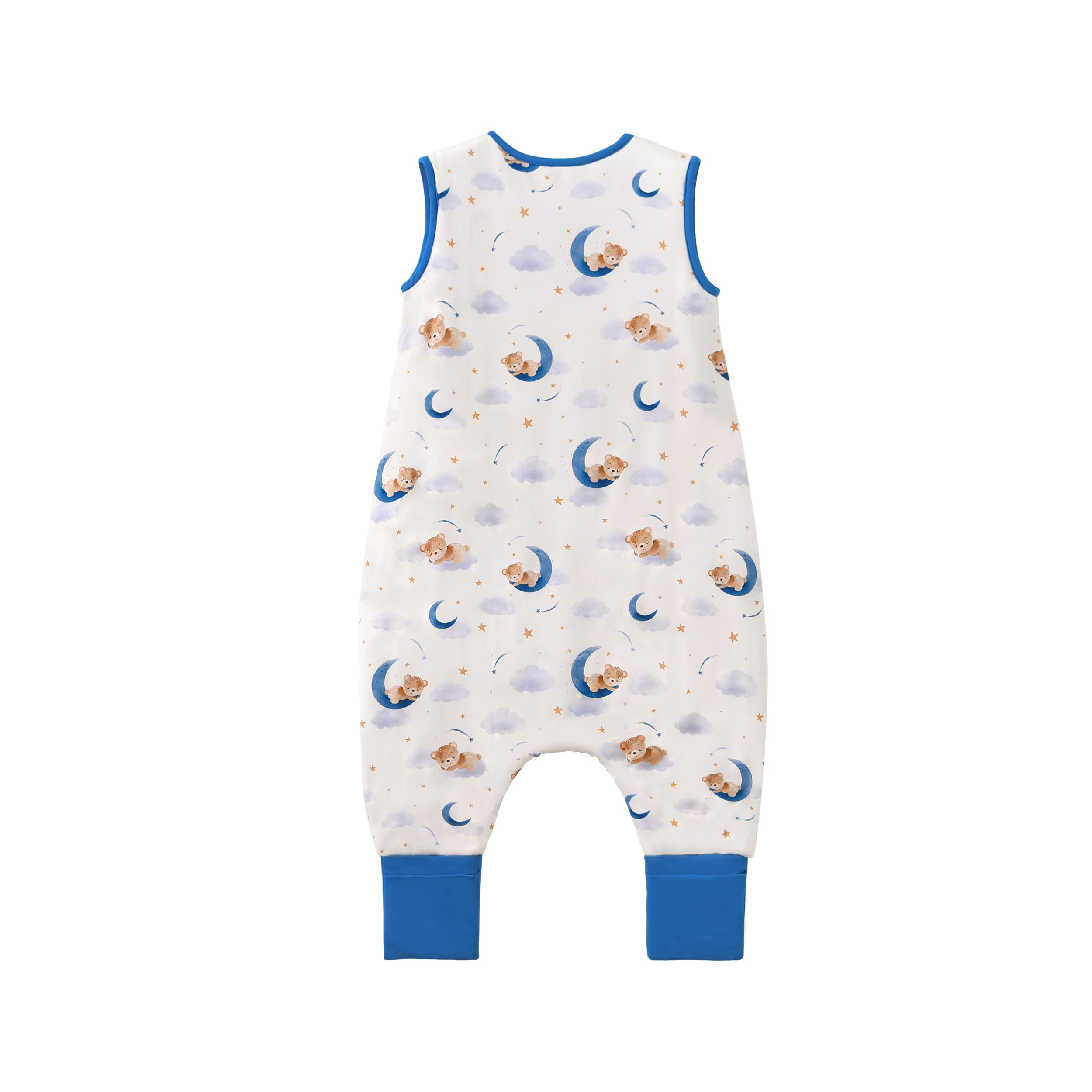 TADO MUSLIN sleep sack 2-way zipper close-up for easy night changes.