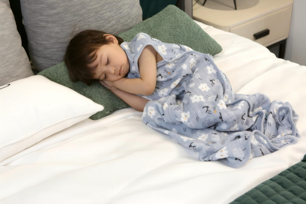 Sleep sack featuring a 2-way zipper for easy dressing and changes.