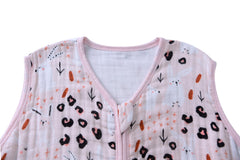 TADO MUSLIN sleep sack back view highlights easy dressing and diaper changes.