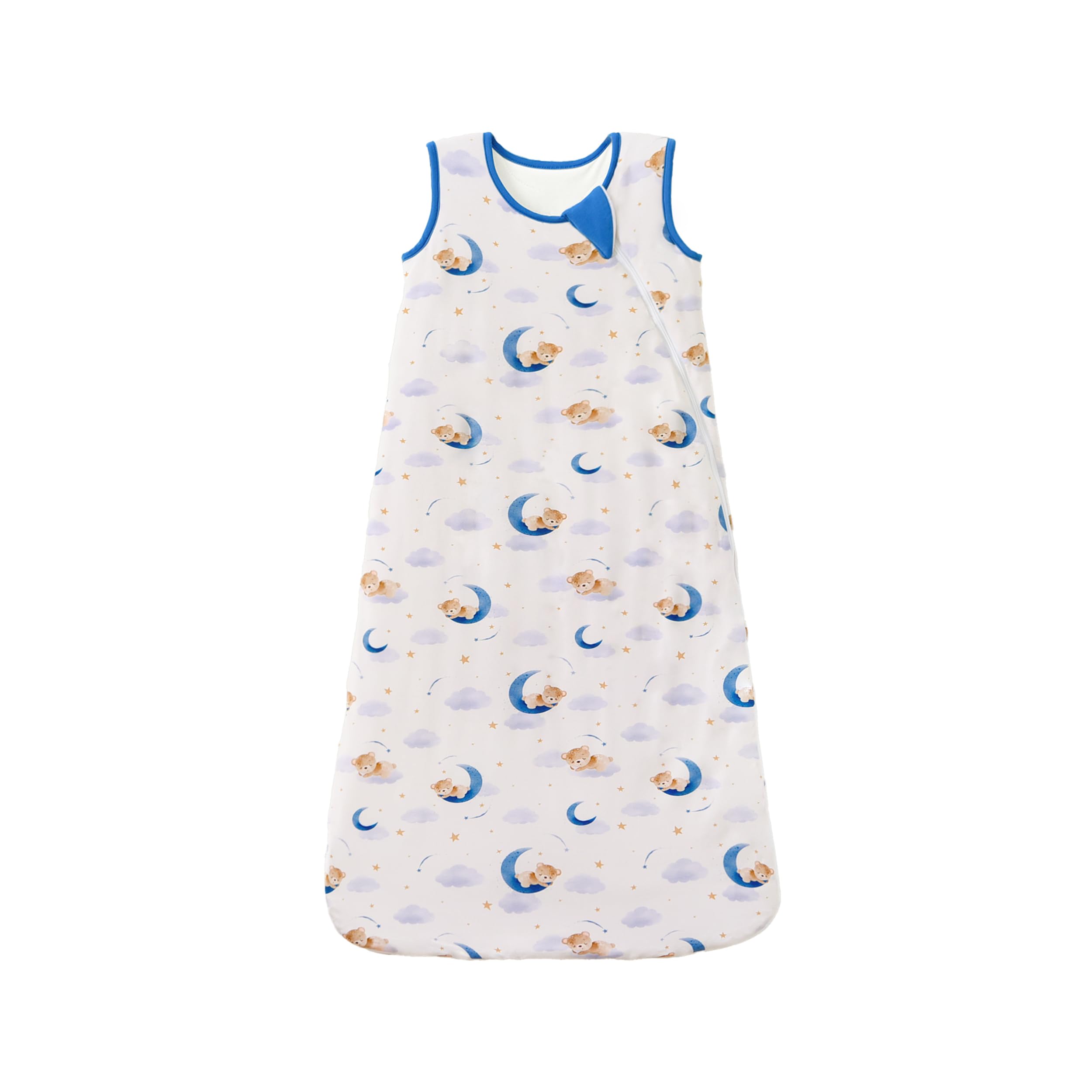 TADO MUSLIN Bear sleep sack with 2-way zipper for quick night changes.