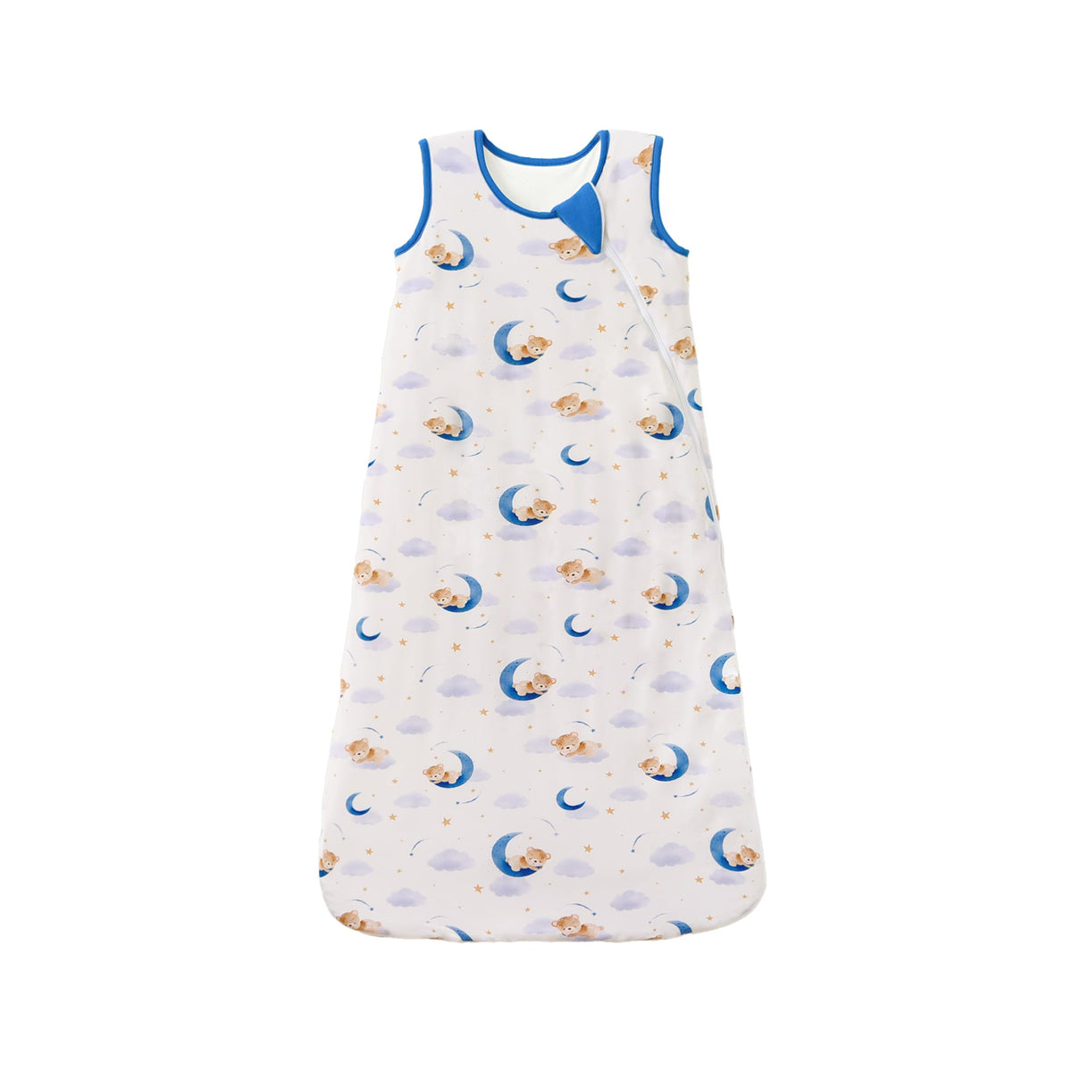 TADO MUSLIN Bear sleep sack with 2-way zipper for quick night changes.