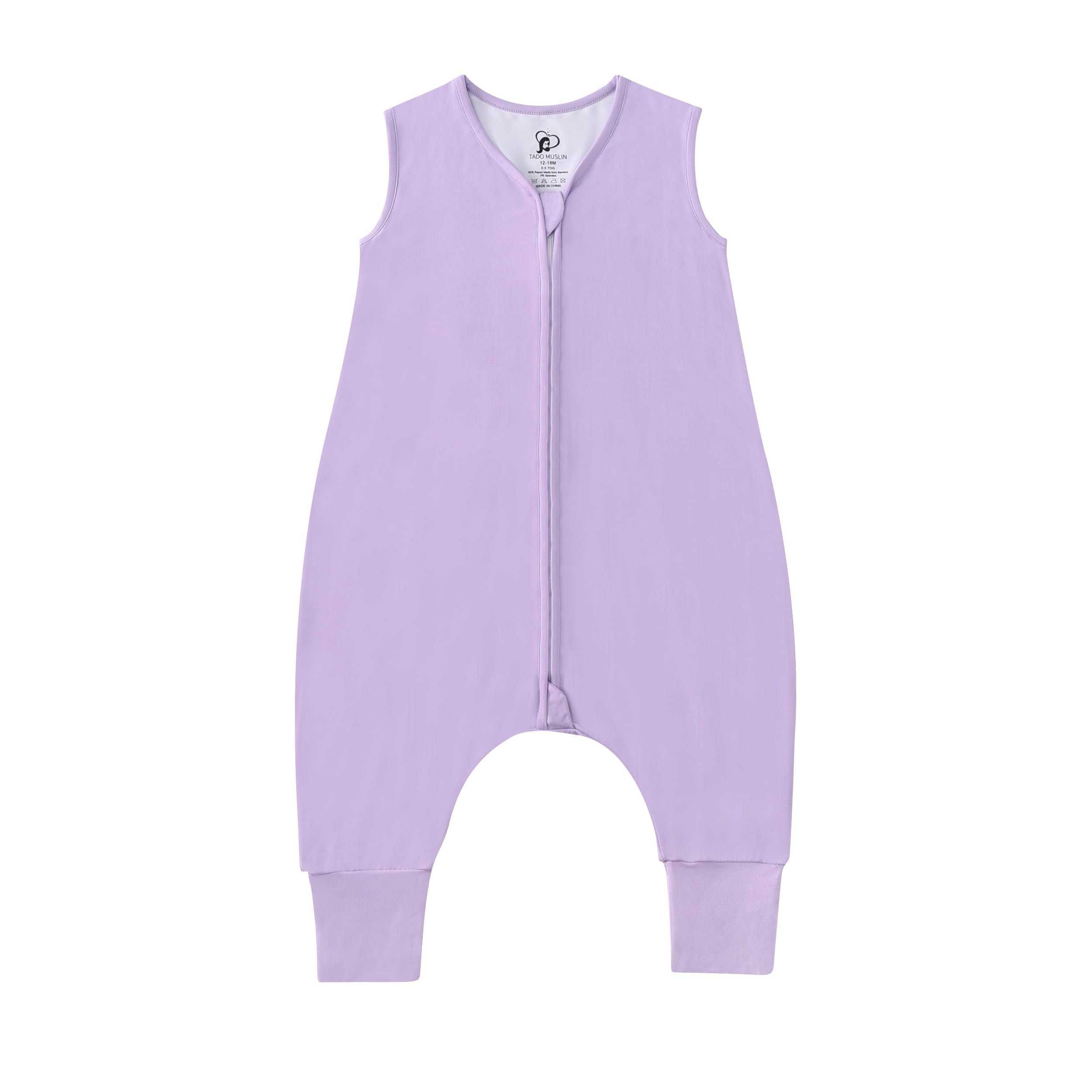 TADO MUSLIN sleep sack with feet open legs design for walkers, cozy mobility