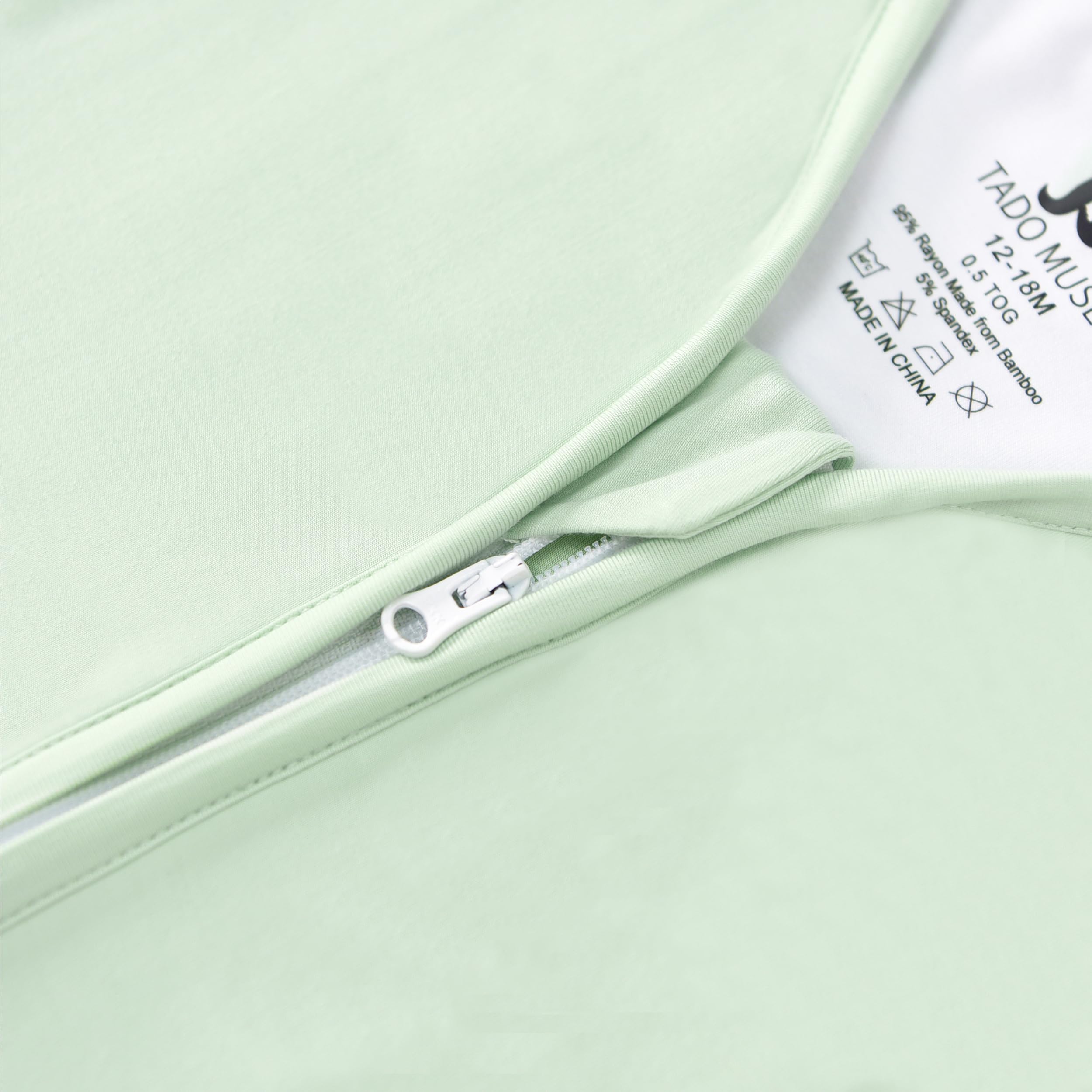 TADO MUSLIN green sleep sack complements nursery decor and daily use