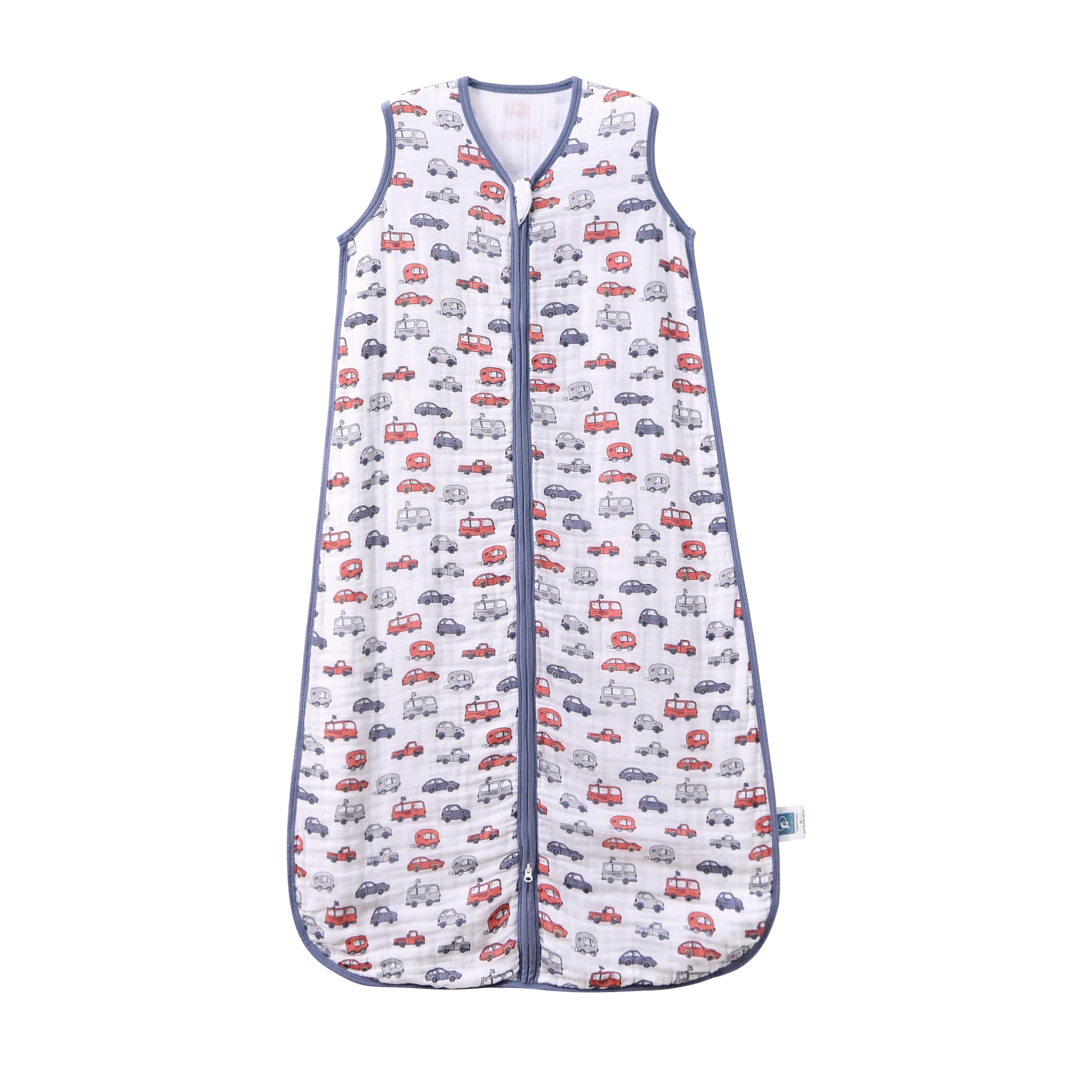 TADO MUSLIN Sleep Sack outer view demonstrates breathable 4-layer cotton warmth for year-round use.