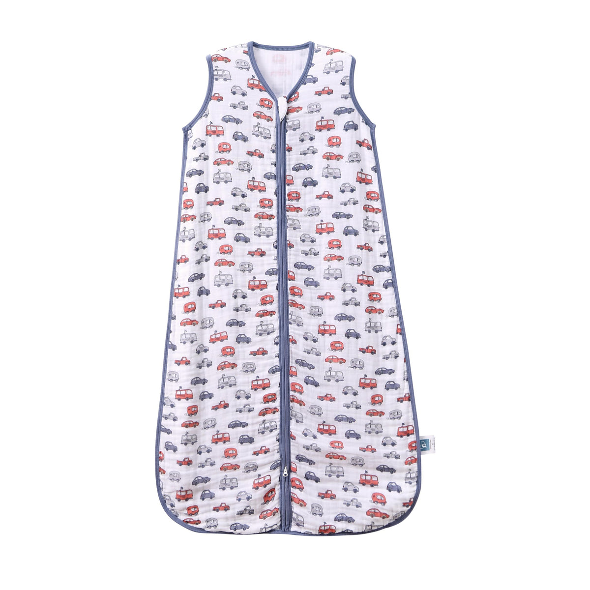 TADO MUSLIN Sleep Sack outer view demonstrates breathable 4-layer cotton warmth for year-round use.