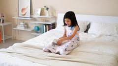 TADO MUSLIN Purple design highlights lightweight, breathable sleep wear.