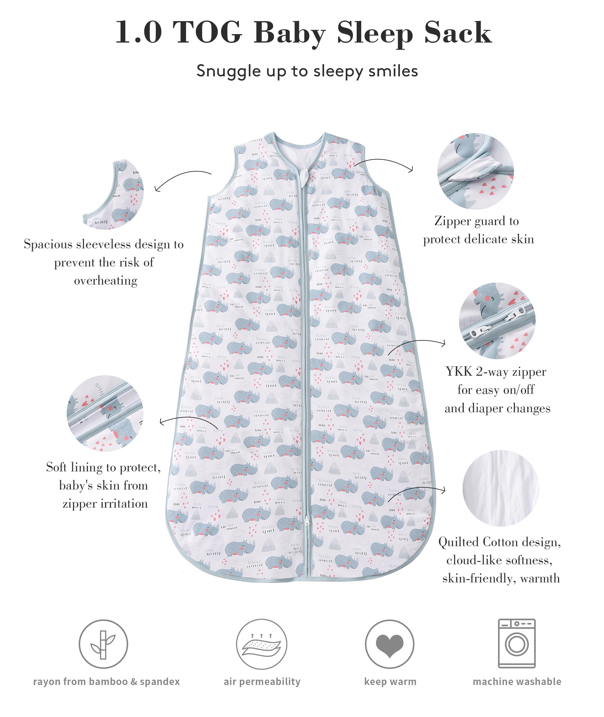 TADO MUSLIN roomy 2-4T fit supports growing toddlers during sleep.