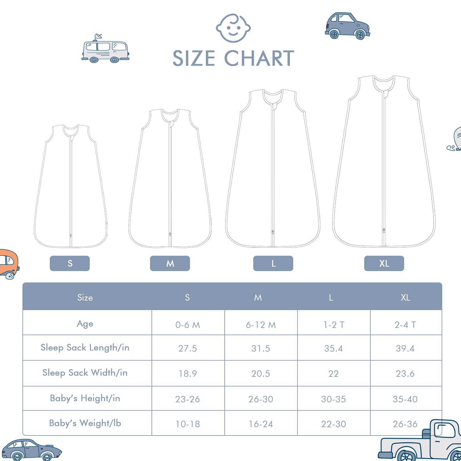 TADO MUSLIN sleep sack includes a safety chin tab for gentle protection