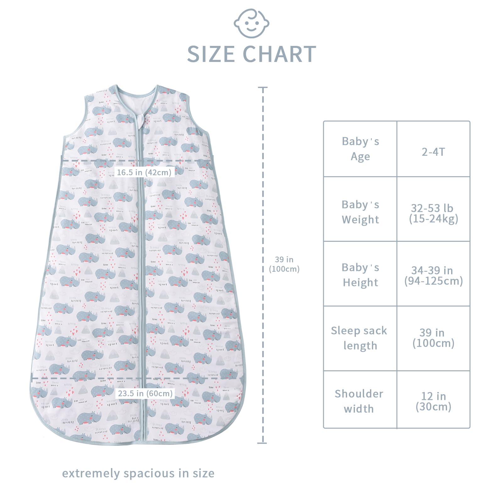 TADO MUSLIN sleeveless design allows arm movement for a comfy night.