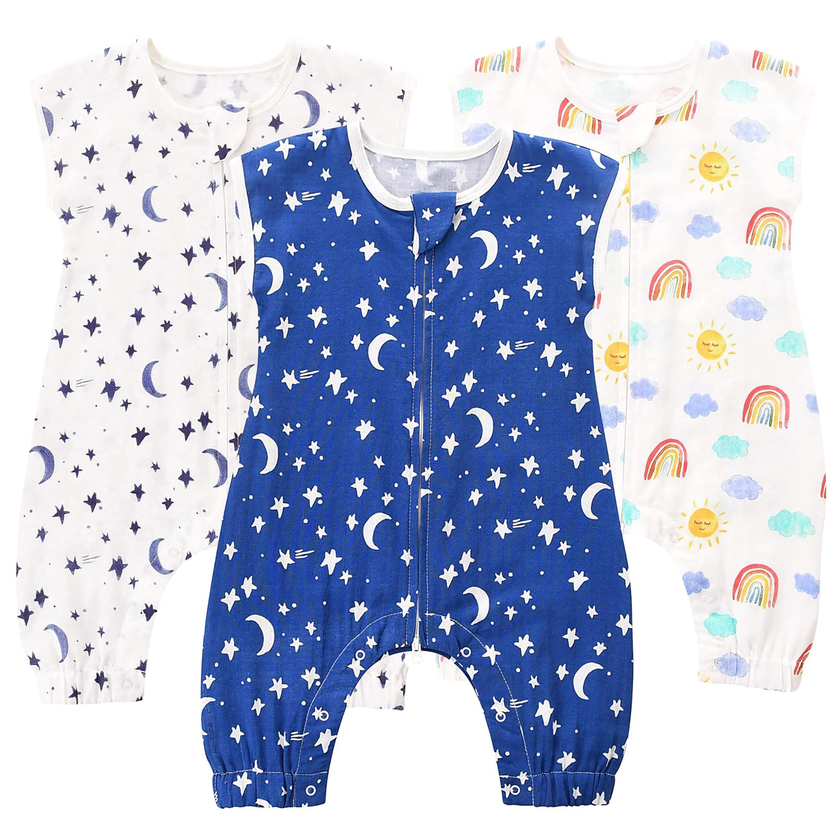 TADO MUSLIN split-leg sleep sack flatlay for active toddlers.