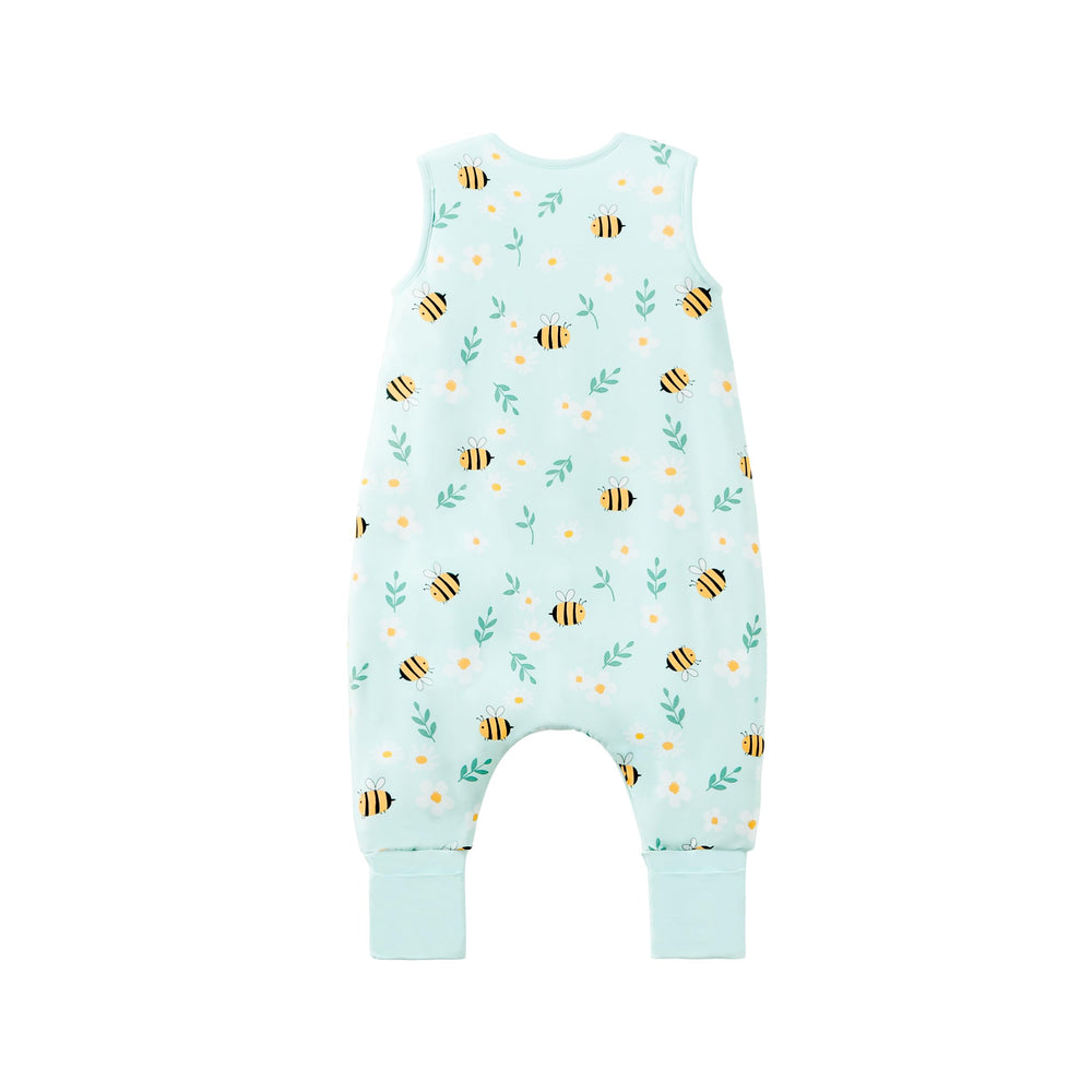Tado Muslin sleep sack walker-friendly design with foot covers keeps little walkers warm.