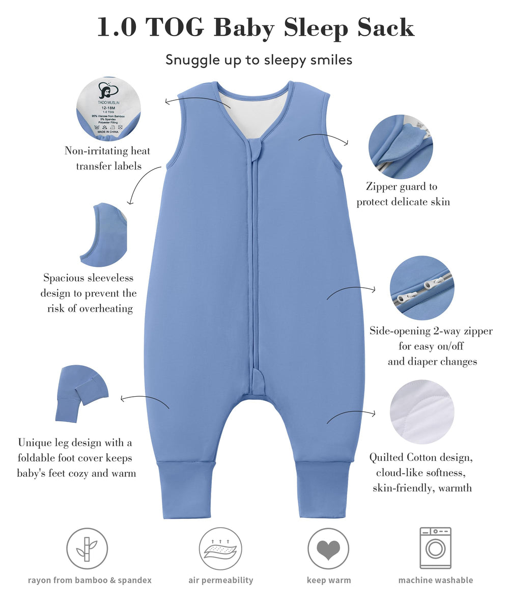 TADO MUSLIN walker-friendly leg design supports safe standing after waking.
