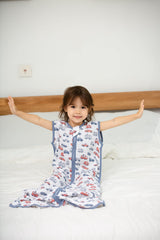 TADO MUSLIN Sleep Sack zipper detail enables easy dressing and diaper changes.