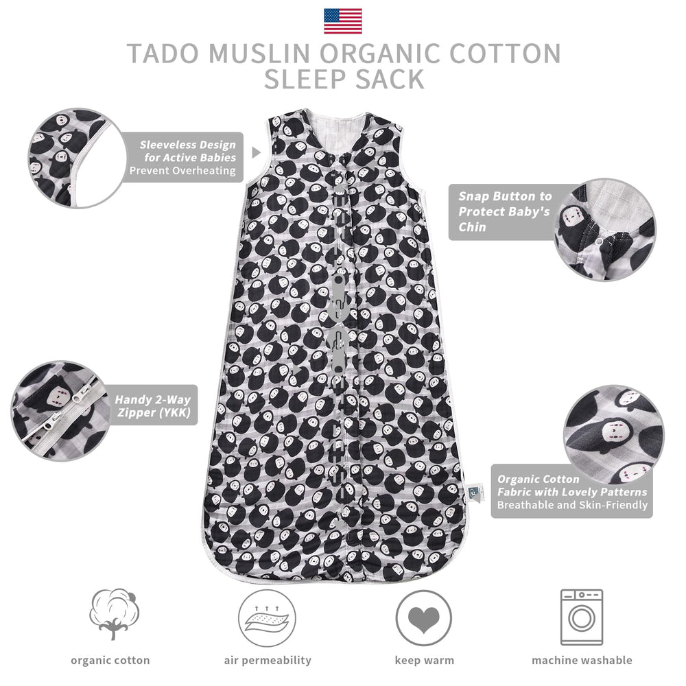 TADO MUSLIN sleeveless design worn by a toddler for natural movement