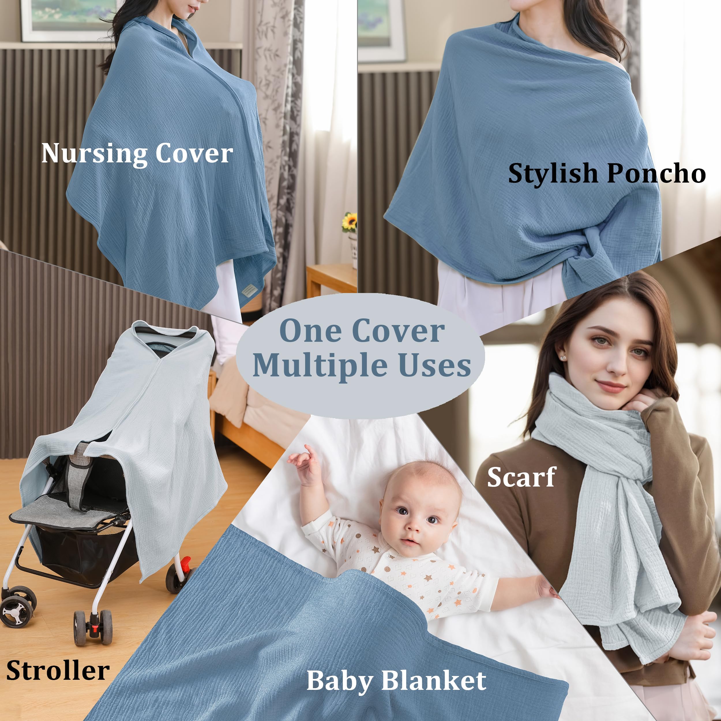 TADO MUSLIN stroller shade with peek-a-boo for easy baby monitoring