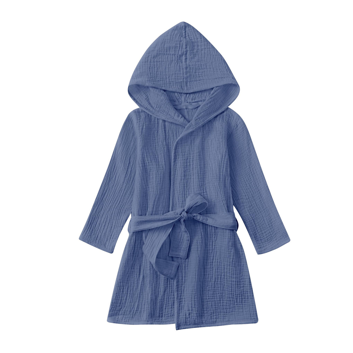 Tado Muslin toddler bathrobe navy hooded for cozy bath time.