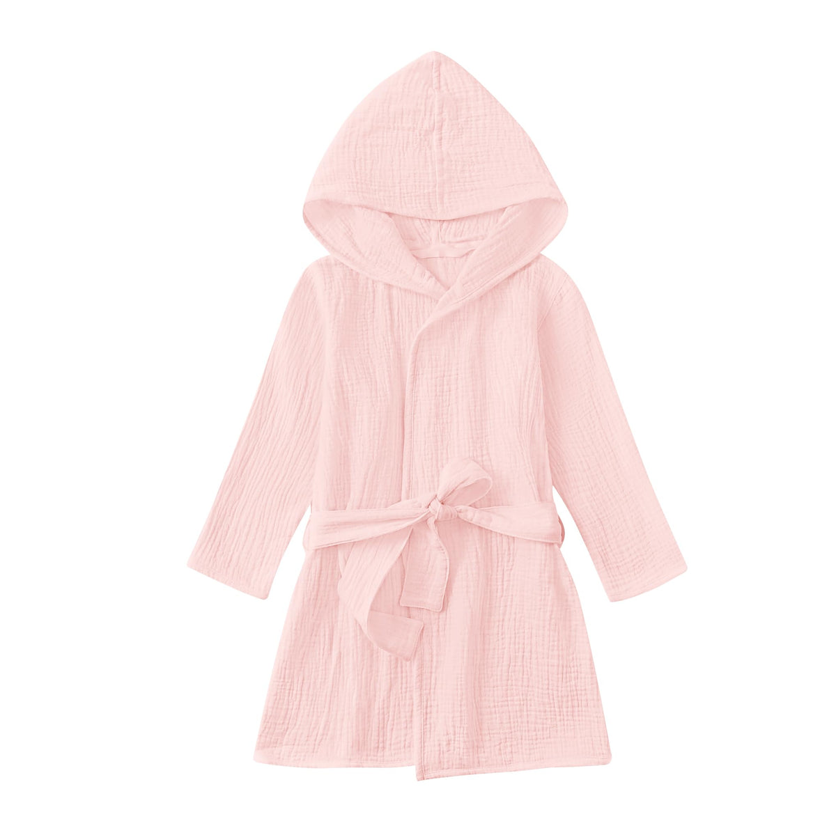 Tado Muslin toddler hooded pink bathrobe, ultra-soft and absorbent for bath time