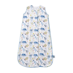 Tado Muslin Toddler Sleep Sack fabric closeup showing breathable four layer muslin for comfort.