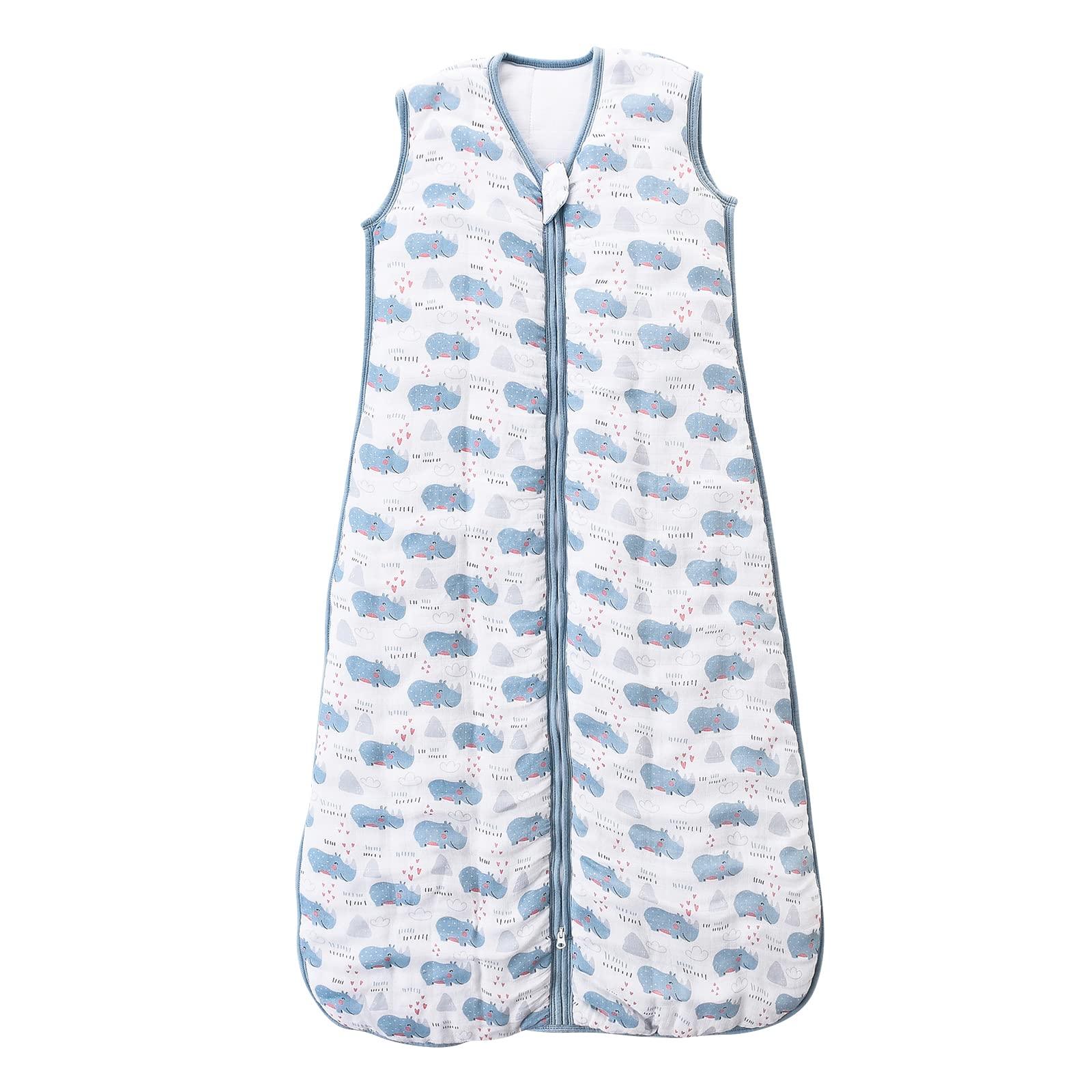 TADO MUSLIN Rhino pattern sleep sack offers cozy warmth for night sleep
