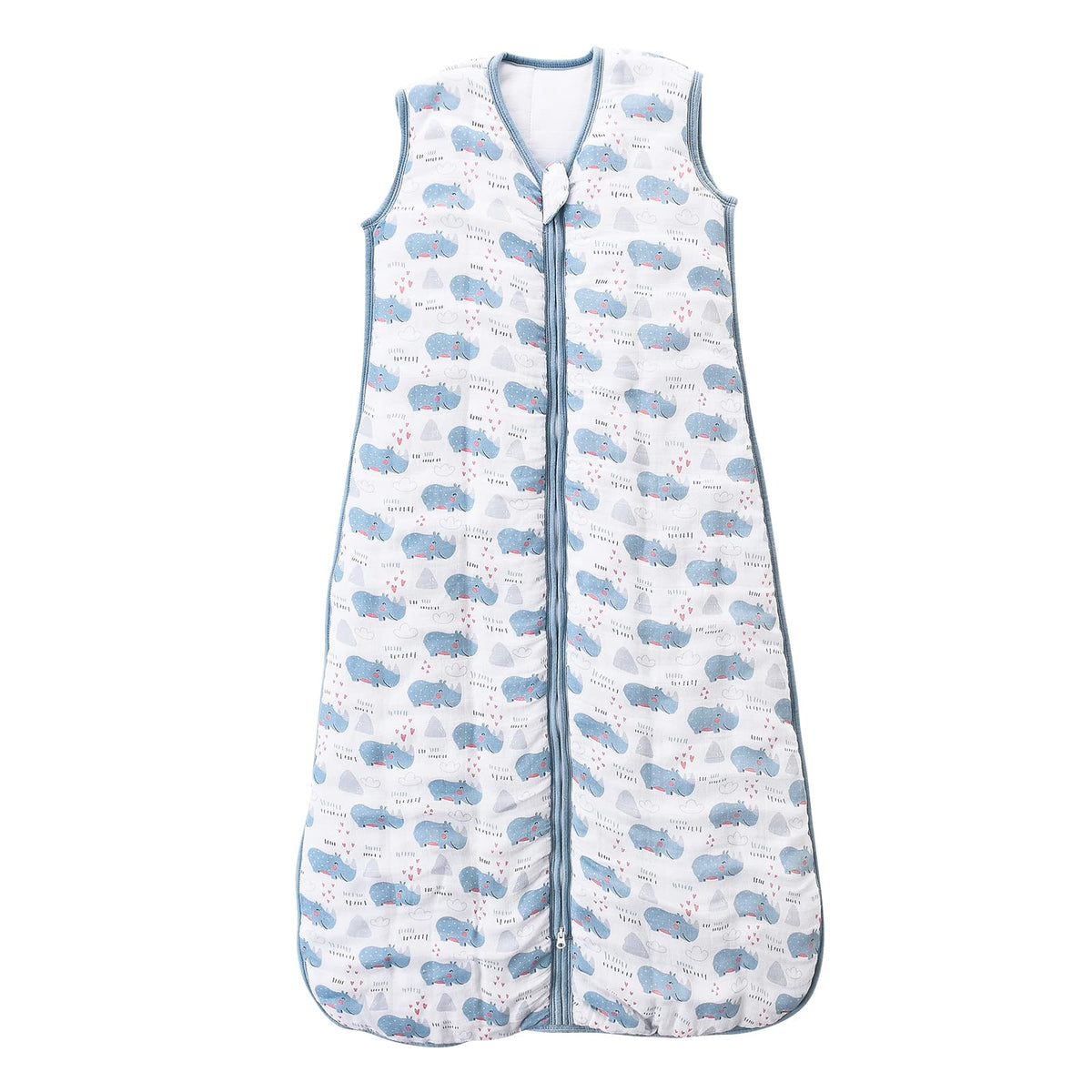 TADO MUSLIN Rhino pattern sleep sack offers cozy warmth for night sleep