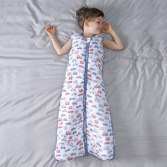TADO MUSLIN Sleep Sack safety flap closeup protecting the baby’s chin