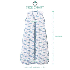 TADO MUSLIN Small fish pattern sleep sack close look