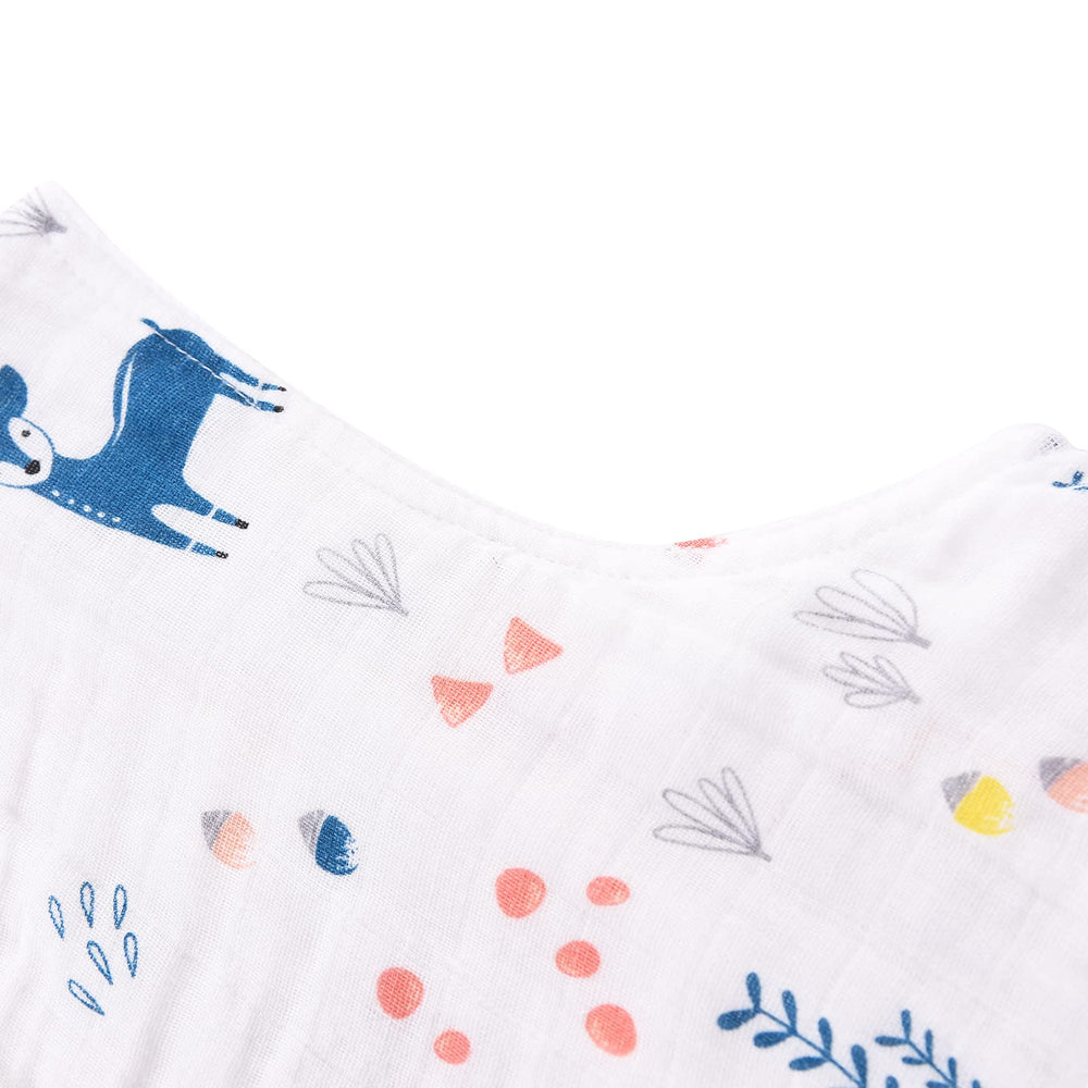 TADO MUSLIN toddler wearing sleep sack demonstrating sleeveless design