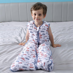 TADO MUSLIN Sleep Sack zipper closeup showing easy dressing and diaper changes