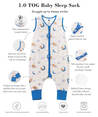 TADO MUSLIN two-way zipper eases night diaper changes