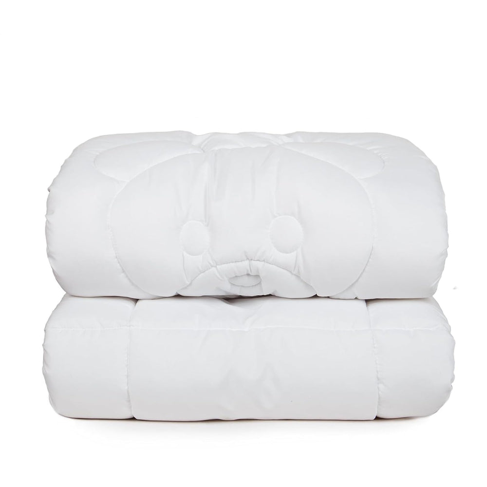 Tadpoles crib comforter 40x60 with square stitch pattern keeps fill secure.