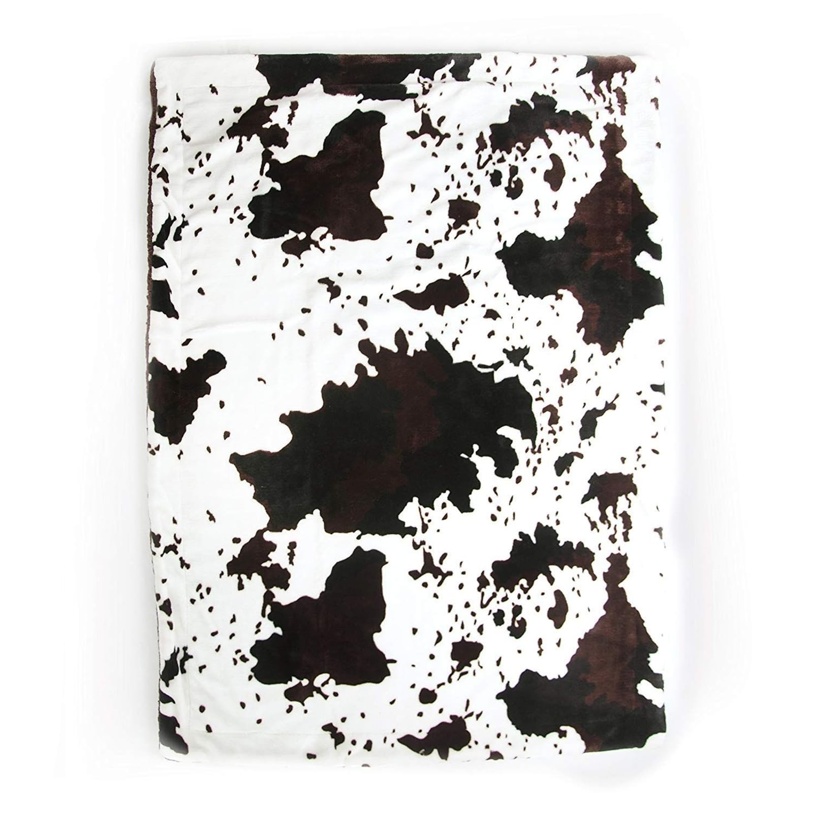 Tadpoles plush sherpa cowhide blanket folded for storage