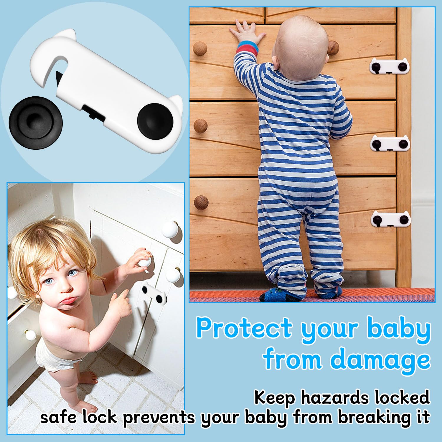 Taeku locks with 3M adhesive ensuring secure hold