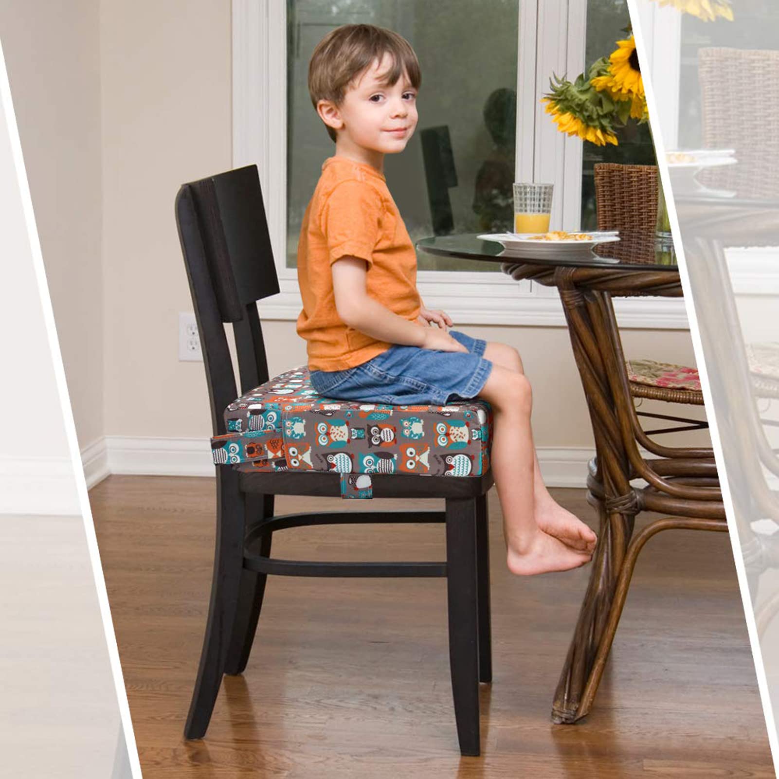 Taeku booster seat ideal for dining out and family meals anywhere