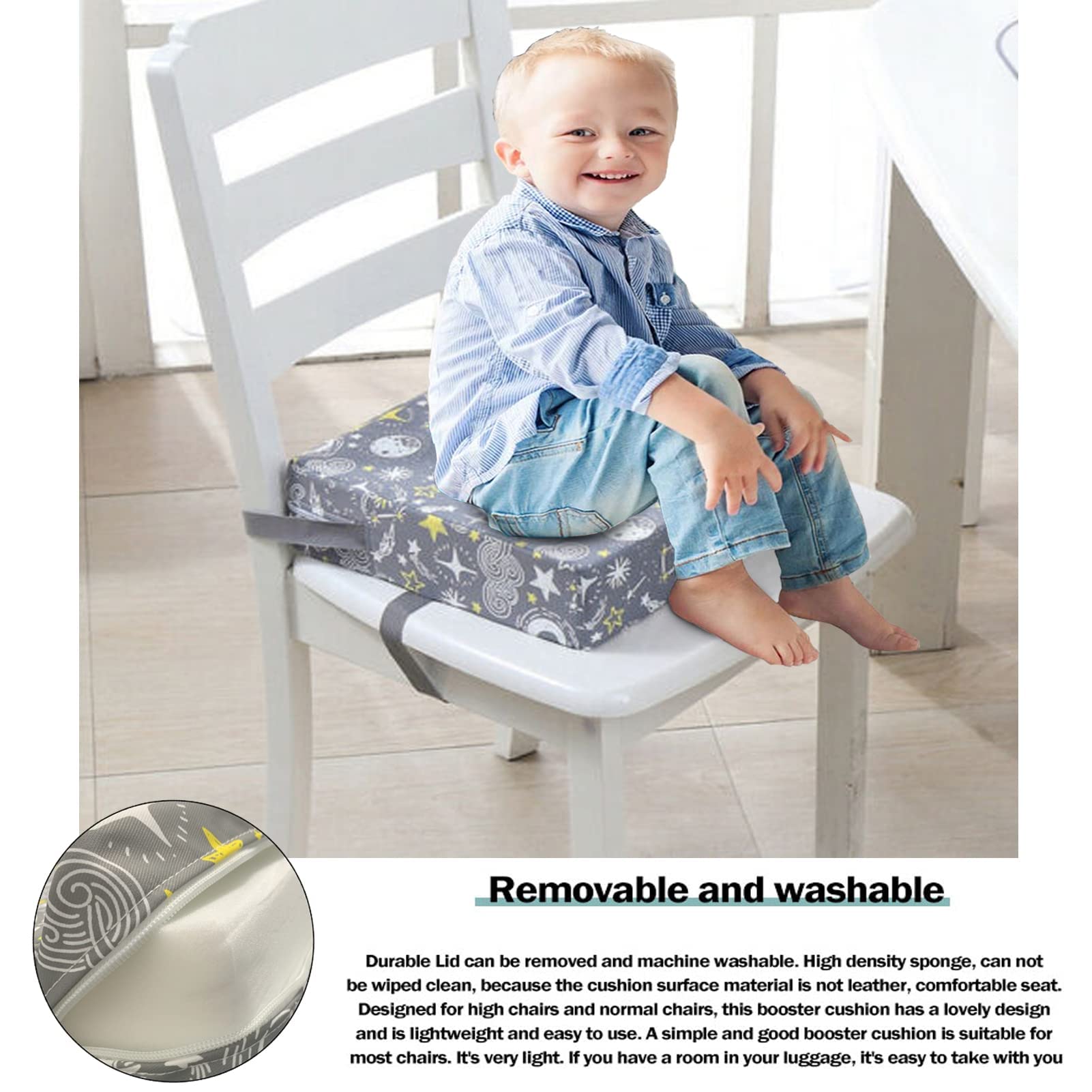 Taeku booster seat high-density foam provides quick rebound and comfort.
