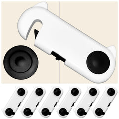 Taeku cabinet safety locks front view showing six-pack protection for curious kids