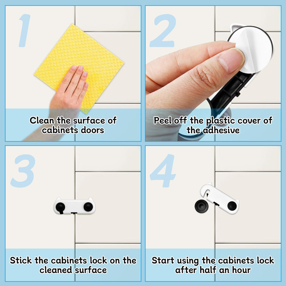Taeku no-tools installation for rapid baby-proofing