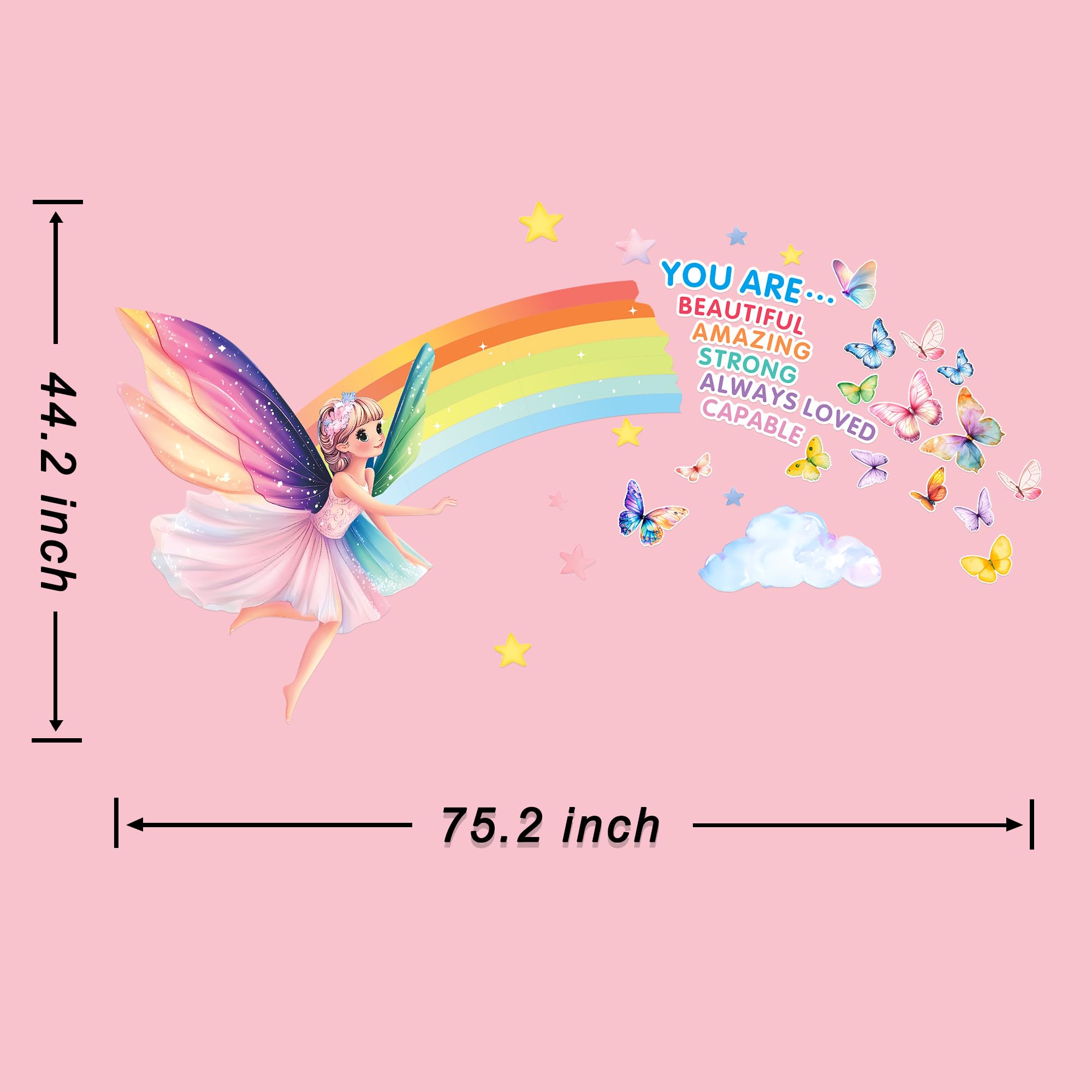 Taesytii princess bedroom wall decals create a magical focal point for play spaces.