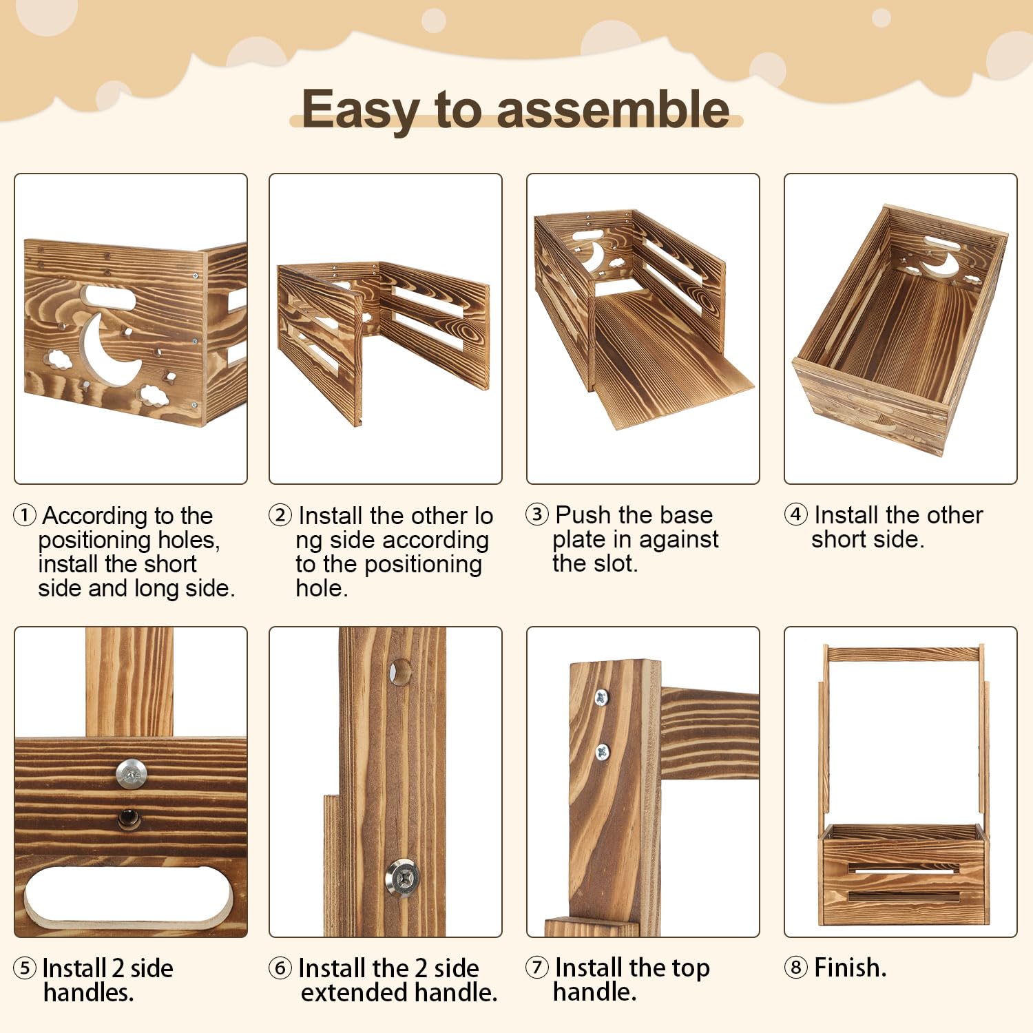 TAEYONK durable wooden basket ensures reliable daily use for baby essentials