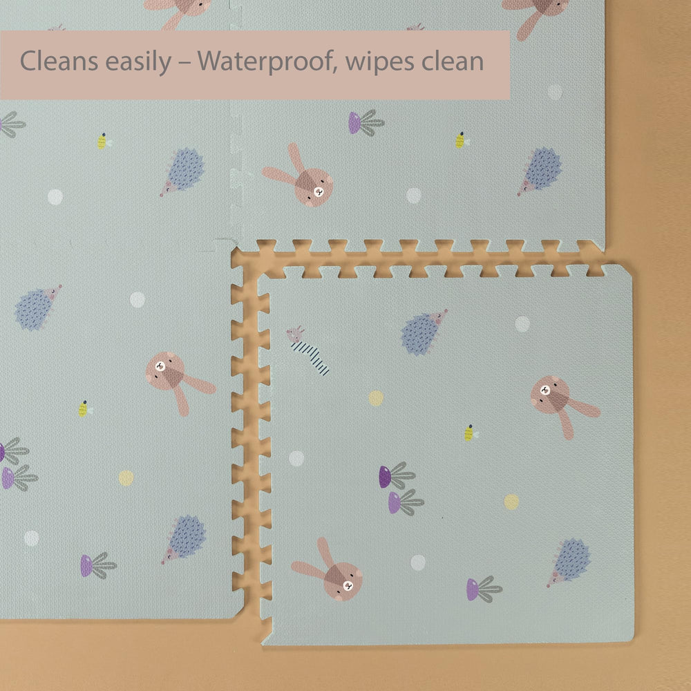 Taf Toys Baby Play Mat opened to 72x48 inches for spacious play area.