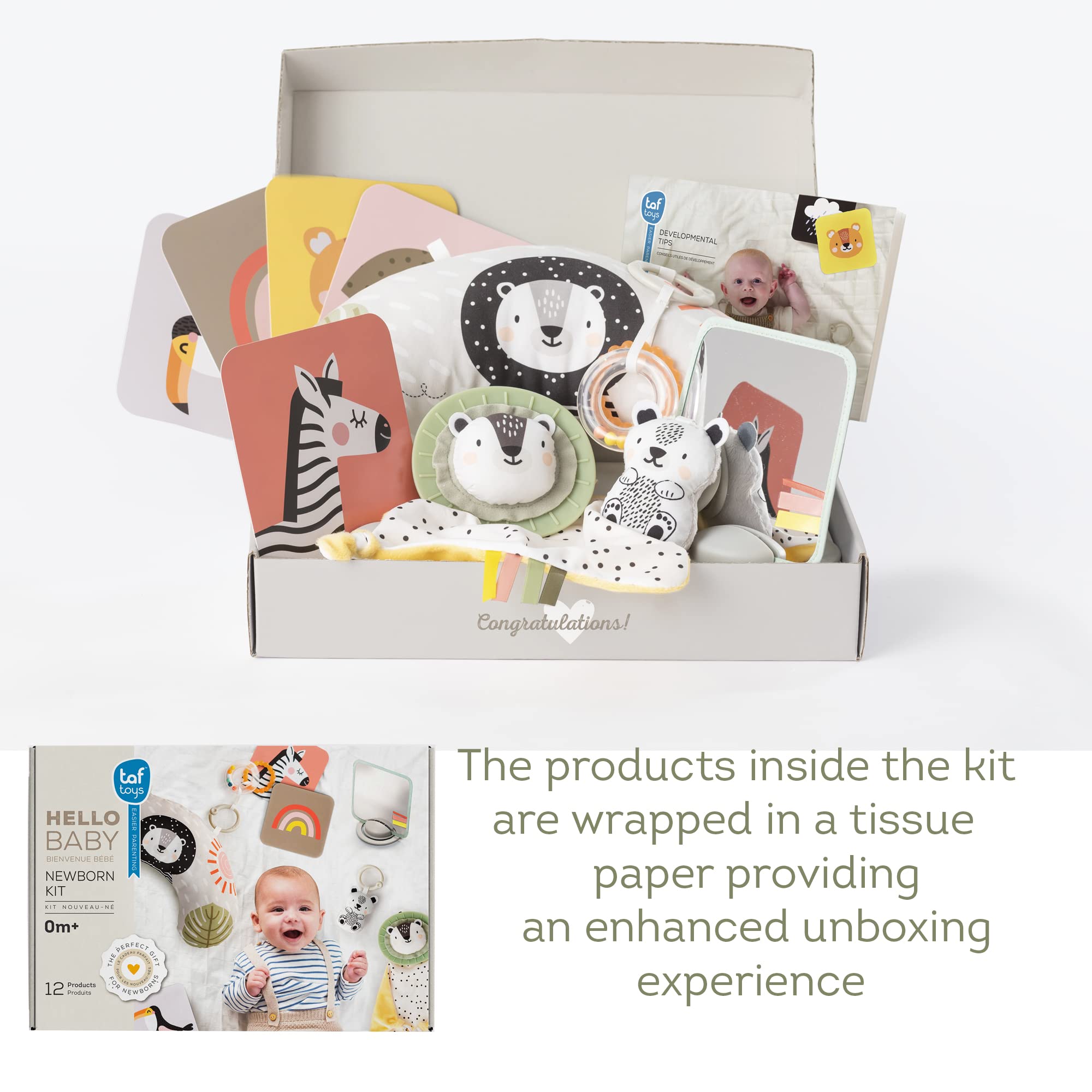 TAF TOYS gift-wrapped newborn set ideal baby shower surprise