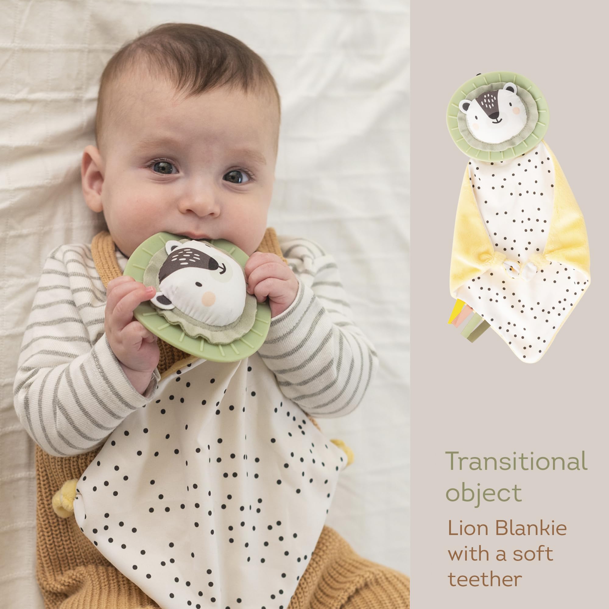 TAF TOYS soft teether and rattle for soothing and grasping